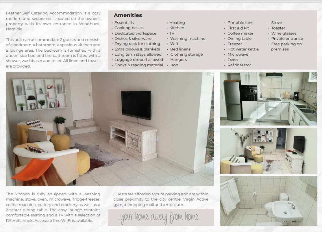 Feather Self Catering Accommodation Windhoek Esterno foto